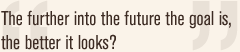 The further into the future the goal is, the better it looks?